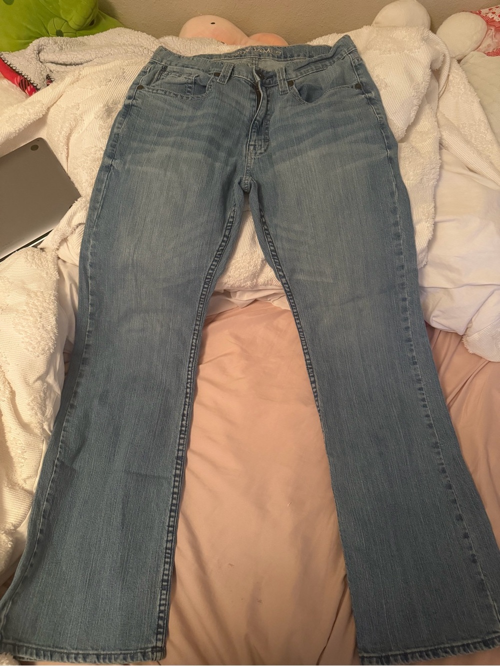 Men's Light Blue Bootcut Jeans - Classic Comfort
